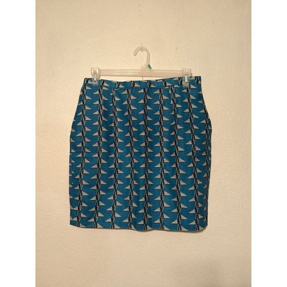 FRANCIS + BENEDICT Vibrant Teal Geometric African Print Cotton Fair Trade Mini M - Picture 12 of 12